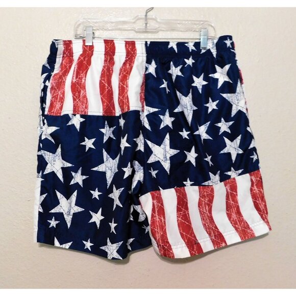 American Flag Shorts XL Red White Blue Patriotic Fun to the 4th of July - Picture 3 of 5